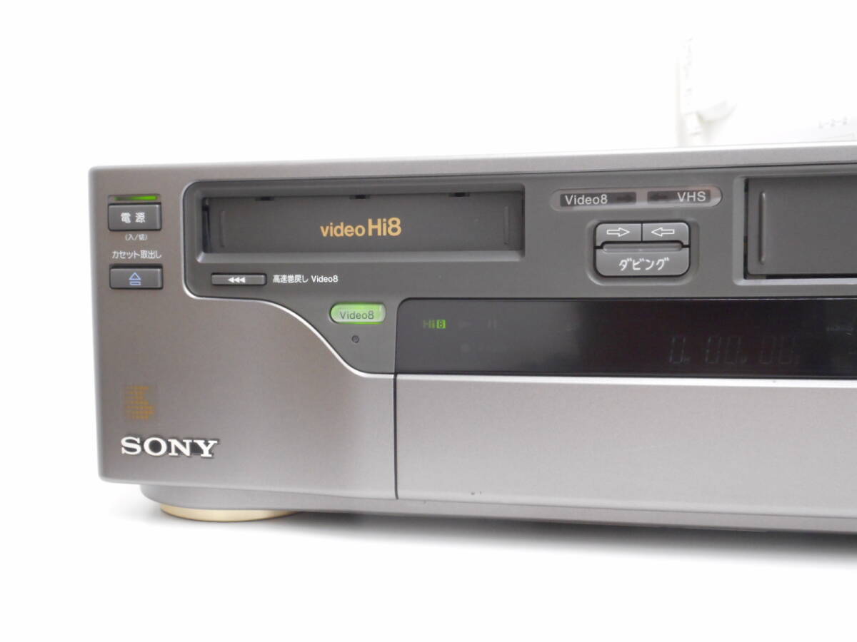 家電祭 ソニー ビデオカセットレコーダー WV-BS2 1995年製 通電のみ確認済み SONY Hi8/VHSの画像2