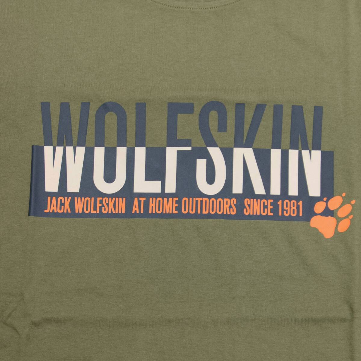  prompt decision * Jack Wolfskin Logo short sleeves T-shirt OV/M size free shipping speed . endurance usually use OK outdoor olive 