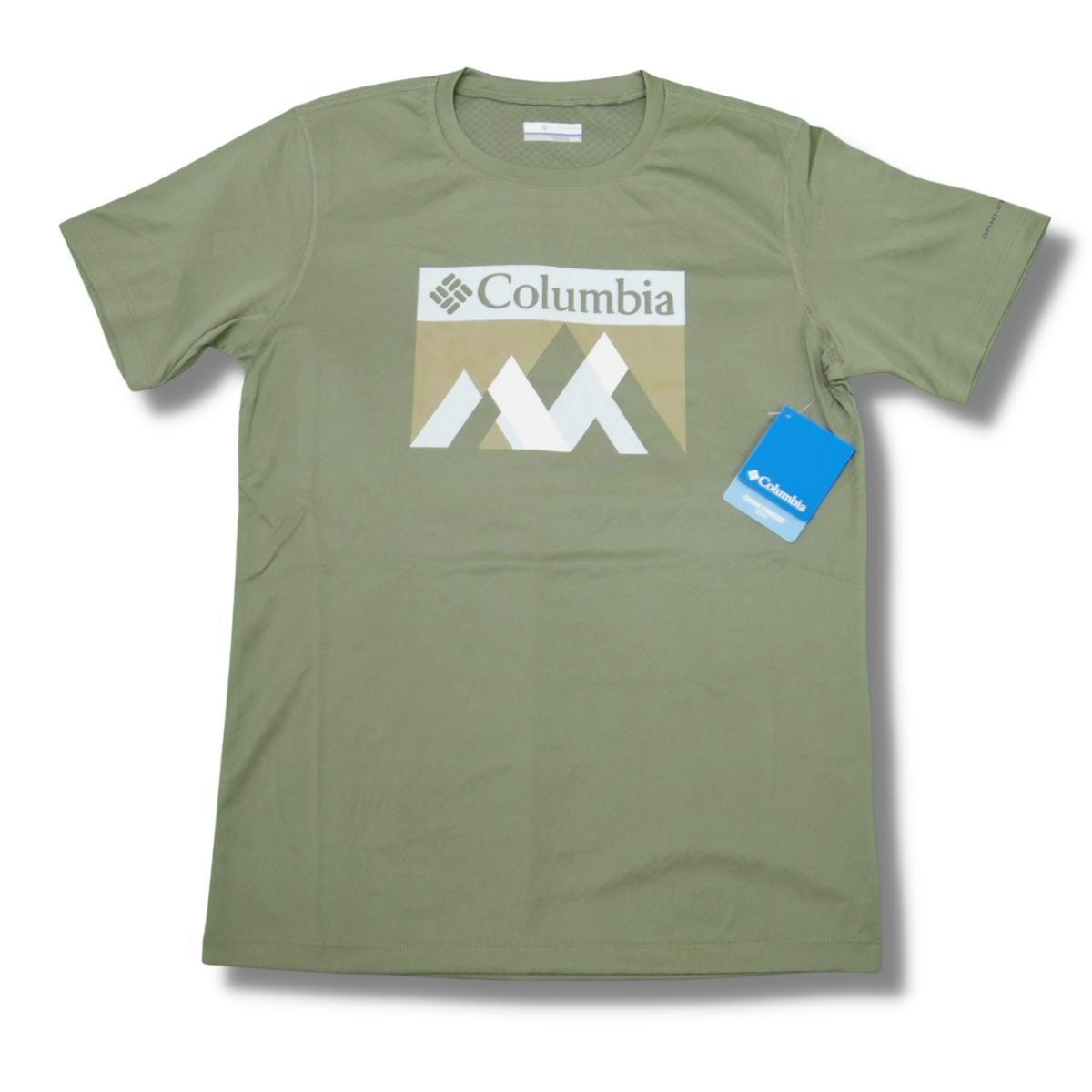 即決☆コロンビア ゼロルール グラフィック半袖Tシャツ GRN/XLサイズ 送料無料 グリーン 緑 冷却 涼しい 速乾 UPF50 UVカット