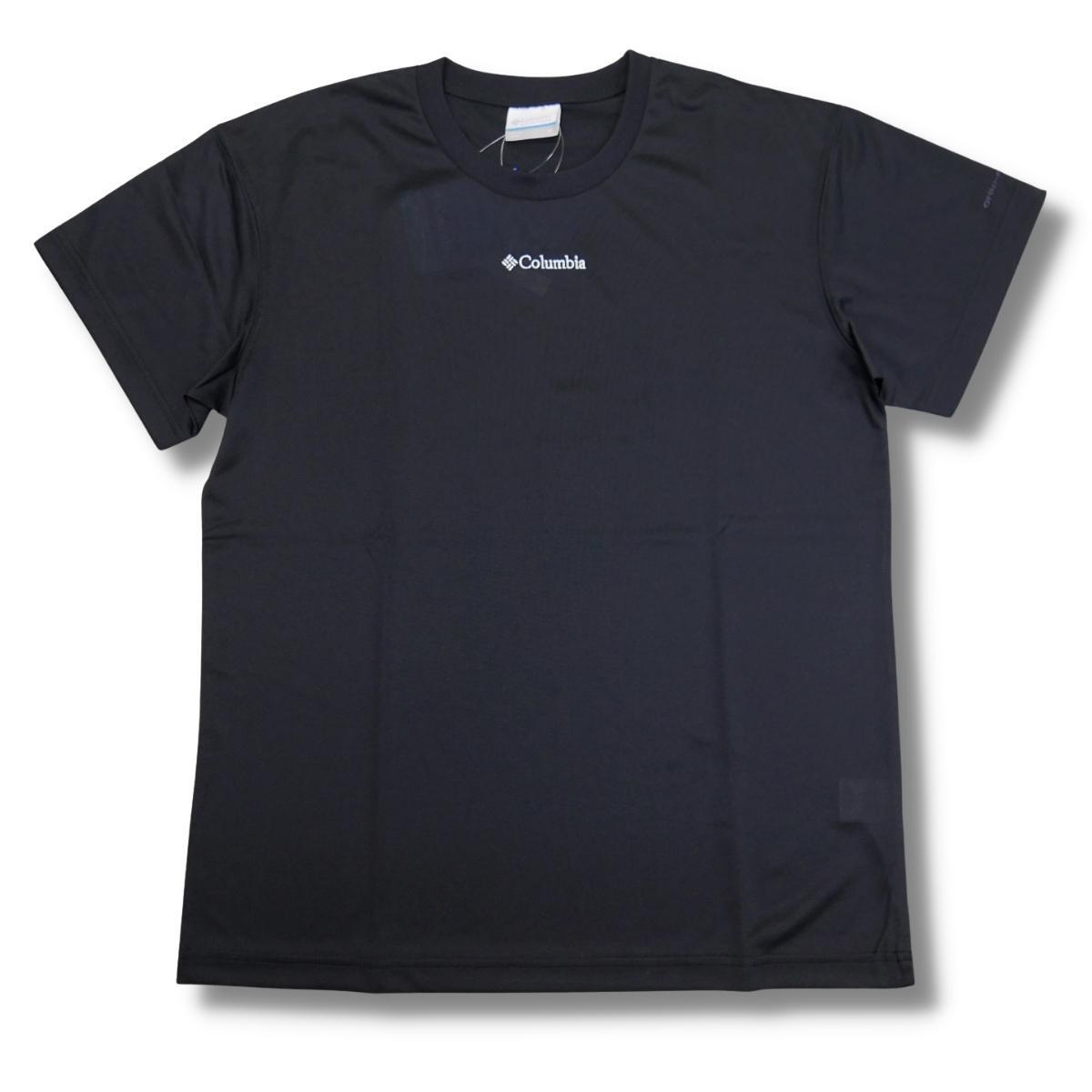 即決☆コロンビア ロイヤルクリーク半袖Tシャツ BLK/Mサイズ ブラック ロゴ 黒 速乾 ドライ UPF30 紫外線カット 機能Tシャツ