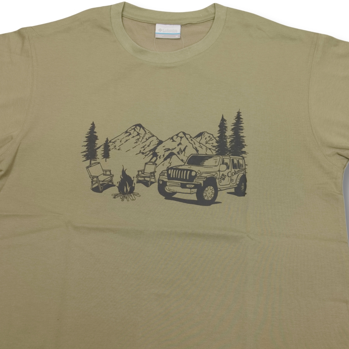 即決☆コロンビア オートキャンプ グラフィック 半袖Tシャツ GRN/Lサイズ 送料無料 グリーン カーキ UPF UVカット 紫外線対策