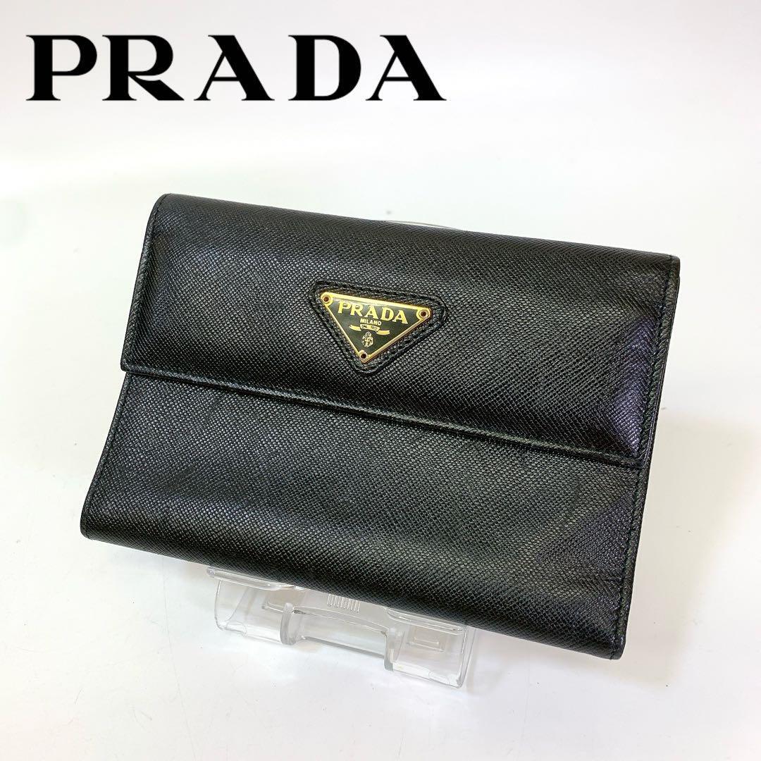 3276 美品　PRADA プラダ　財布　折り畳み財布　二つ折り 多機能