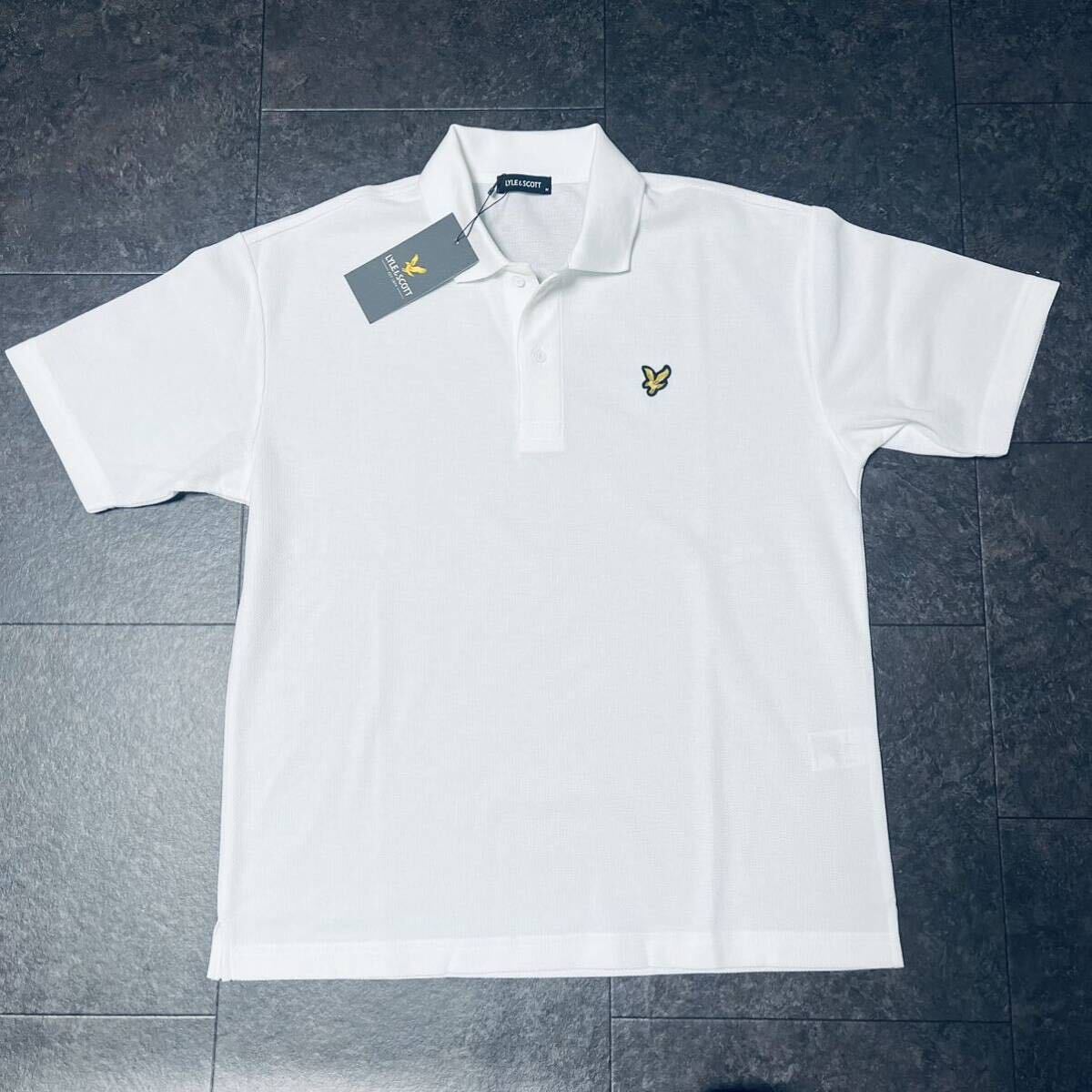 L size free shipping la il and Scott polo-shirt with short sleeves men's new goods one Point badge spring summer thin white Golf ventilation eminent 