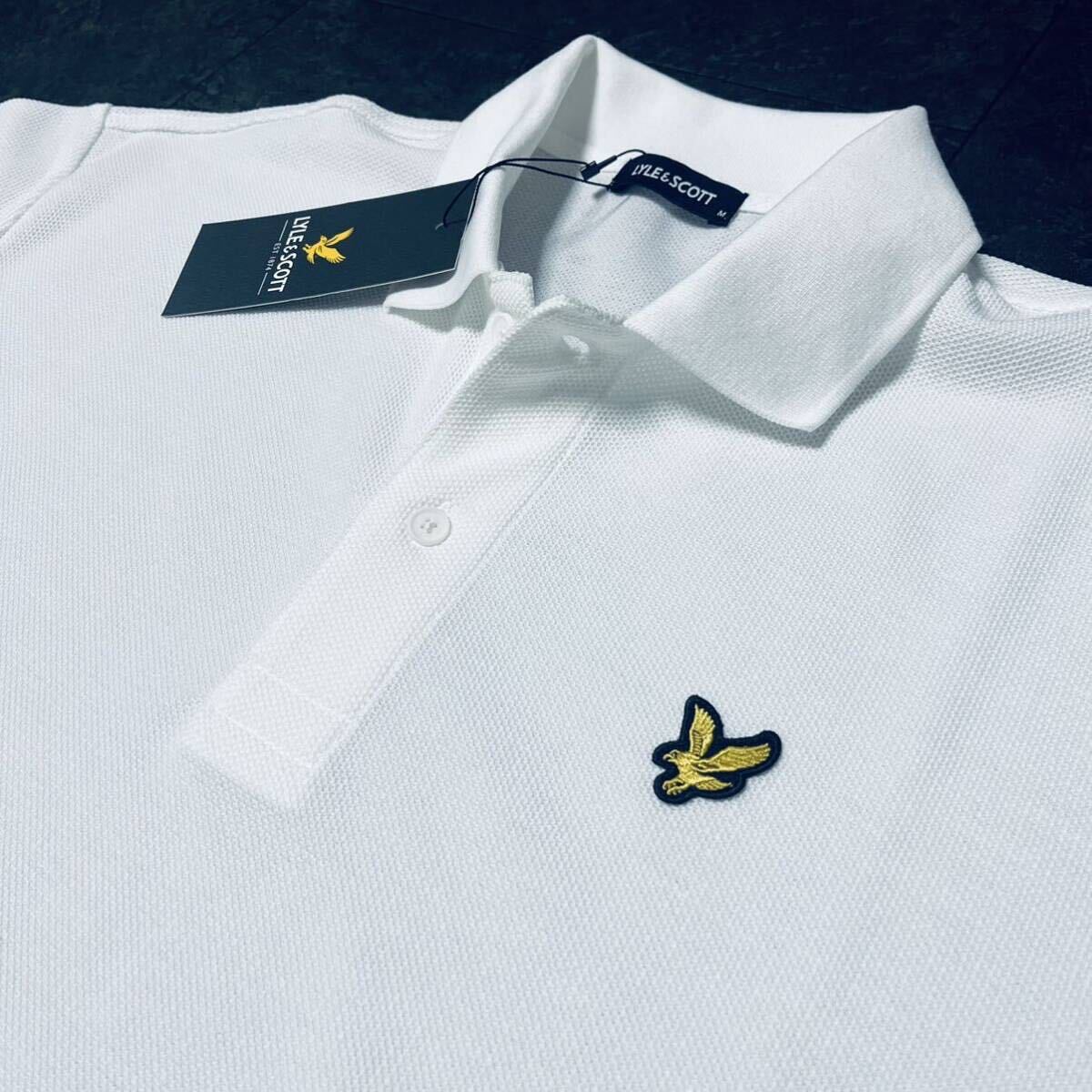 L size free shipping la il and Scott polo-shirt with short sleeves men's new goods one Point badge spring summer thin white Golf ventilation eminent 