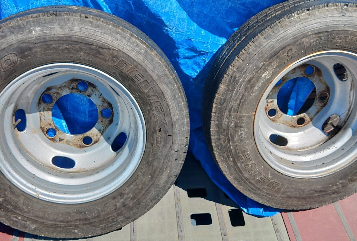 2本★パT8892②■195/85R16 114/112L LT TOYO DELVEX M134 RTG 5.5J 5穴 PCD208★条件付送料無料★地山 トラック 夏タイヤ_画像5