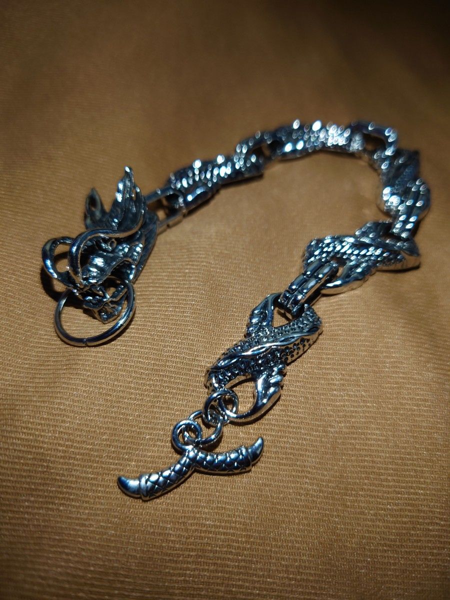 ブレスレット シルバー 龍 ドラゴン 辰 竜 チェーン 合金 神龍 ブレスレット シルバー 龍 ドラゴン 辰 竜 チェーン 合金 神龍