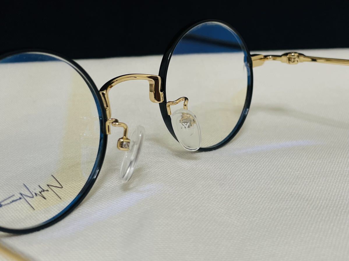Yohji Yamamoto ヨウジ ヤマモト メガネフレーム YY1309 002 未使用 美品 伊達眼鏡 ラウンド サングラス 丸メガネ メタルフレーム_画像6
