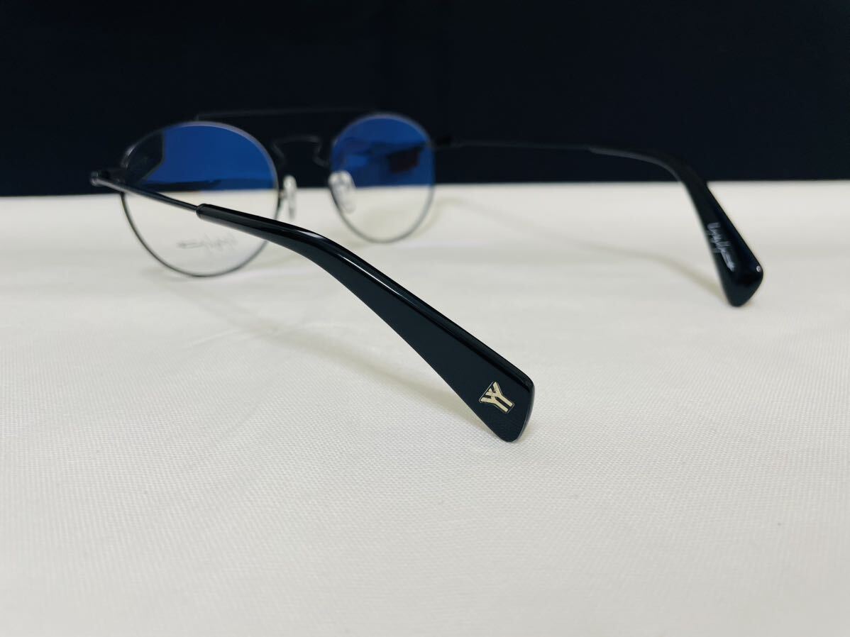 Yohji Yamamoto ヨウジ ヤマモト メガネフレーム YY3004 001 未使用 美品 伊達眼鏡 ブラック メタルフレーム ダブルブリッジ_画像5
