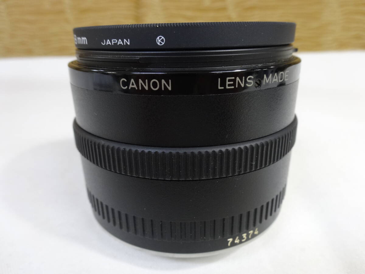 【キャノン レンズ SL-39】ジャンク品 動作未確認 CANON LENS EF 24mm 1:28 Kenko MC UV カメラ ワレモノ 精密機器【A7-4③】0509の画像3