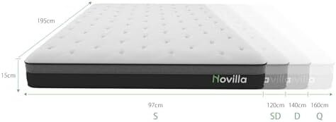 Novilla マットレス シングル ポケットコイルマットレス ベッドマットレス 硬め 高反発ウレタン 高密度コイル 高級スプリン_画像2