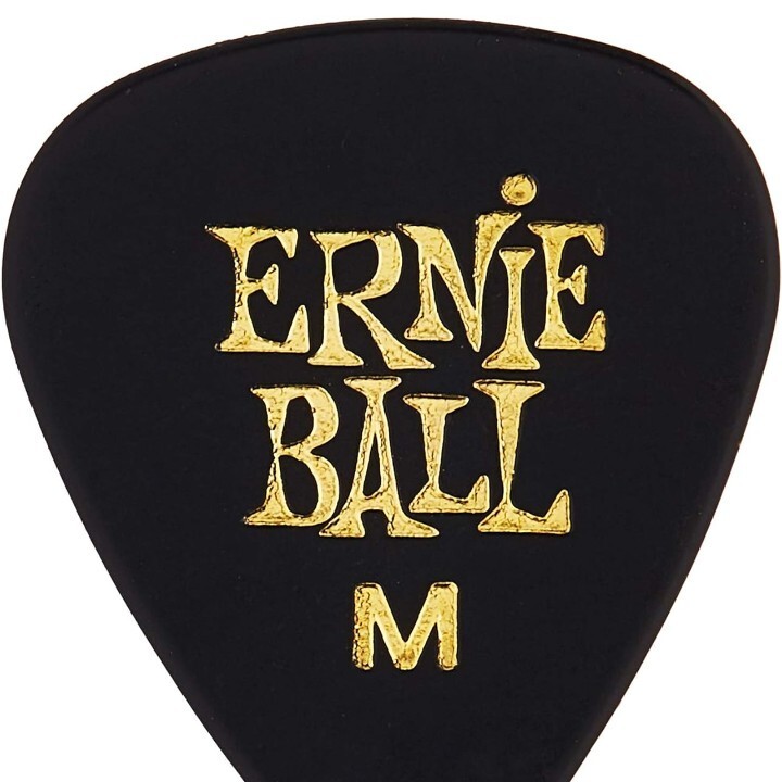 新品 M 30枚 正規品 ERNIE BALL アーニーボール 9114 ギター ピック ティアドロップ ミディアム 0.72mm セルロース ブラック フェンダー_画像1