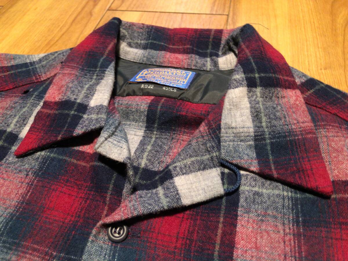 ジャンクコンディション!【PENDLETON】70's BOAD SHIRT★size:L ペンドルトン/ボードシャツ/オープンカラー/ボックス/状態考慮/要リペアの画像3