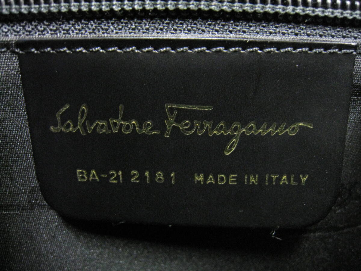 ◆Salvatore Ferragamo◆ サルバトーレ フェラガモ BA-21 2181 レザー ハンドバッグ 極美品 ほぼ未使用_画像7