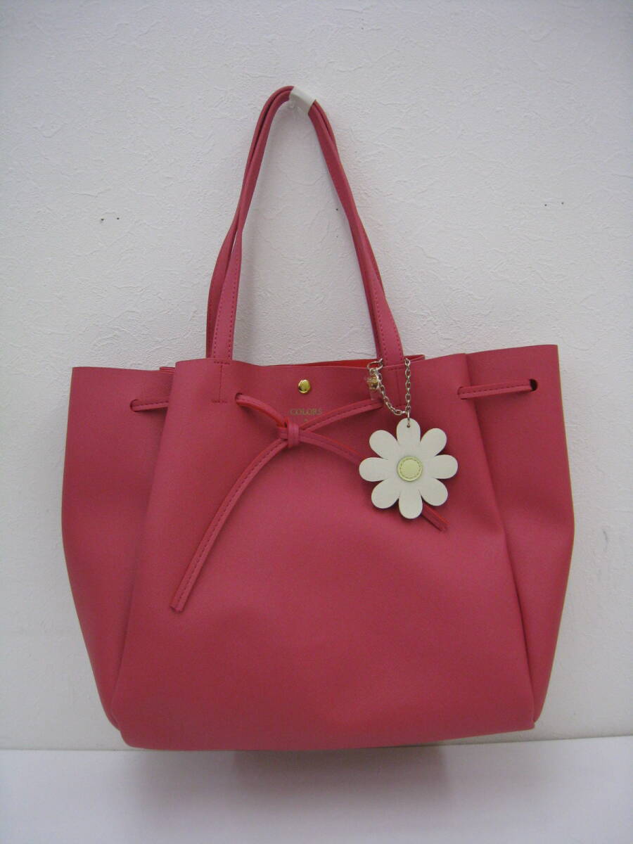 *COLORS by Jennifar Sky* color zbai Jennifer Sky unused new goods tote bag Pink Lady -sSamantha Global