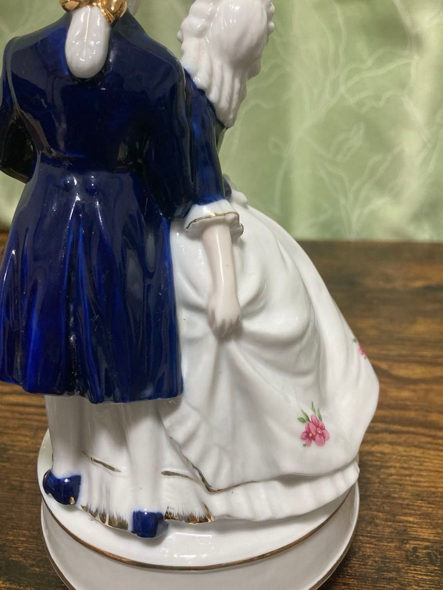 加藤工芸 KATO KOGEI 陶器オルゴール人形 日本製 レトロ  恋人人形