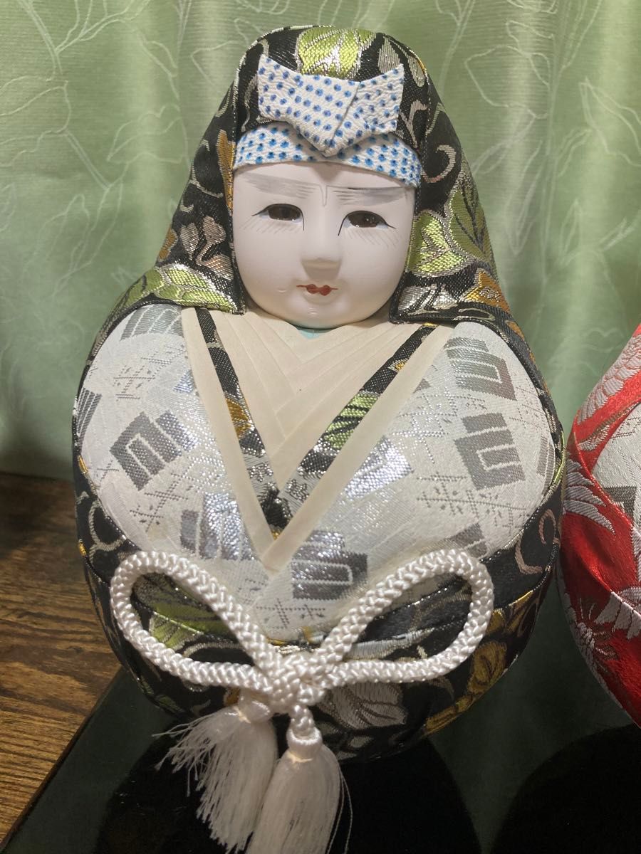 愛媛県伝統工芸品 姫だるま 縁起物 和風置物 台座付 雛人形　夫婦人形 郷土玩具