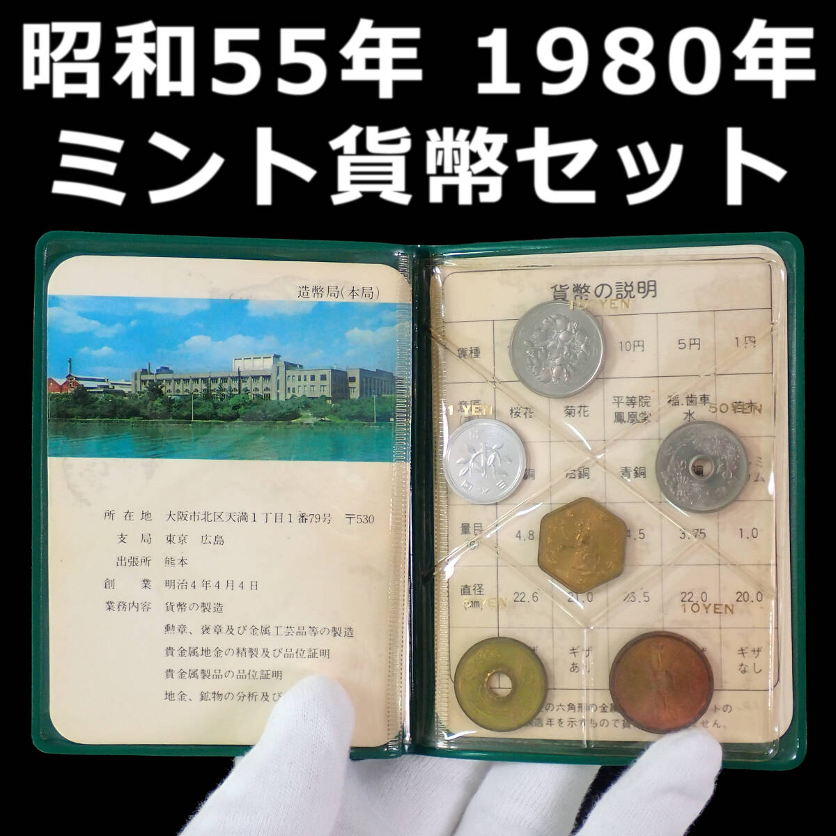 昭和55年 1980年 通常 ミント貨幣セット ビニールミント_画像1