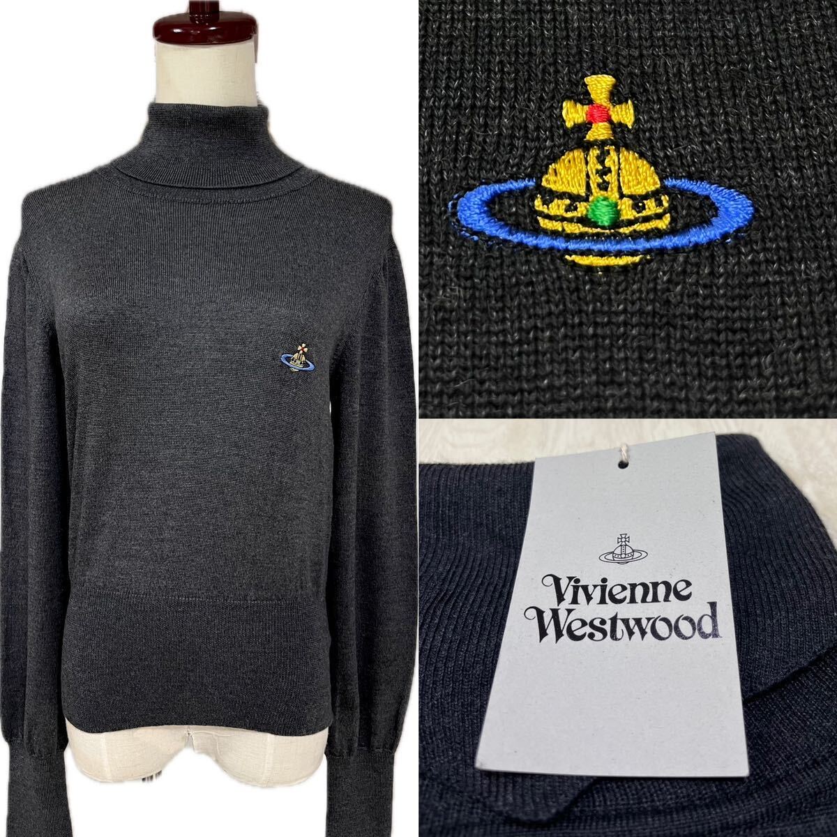  Vivienne Westwood ta-toru neck sweater Italy made Vivienne Westwood regular goods unused melino wool 