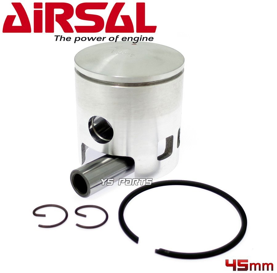復刻Airsal 8ポート 45mm 62.4ccアルミボアアップピストン TY50/ポッケ/フォーゲル/DT50[空冷]GT50ミニトレ/GR50/RD50/MR50/YSR50の流用に_画像1