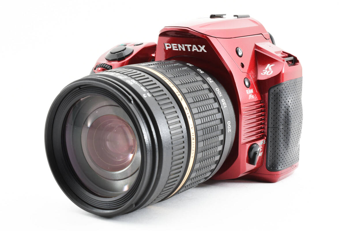ペンタックス PENTAX K-30 クリスタルレッド TAMRON 18-200 レンズセット　A59S164S1DK C537_画像2