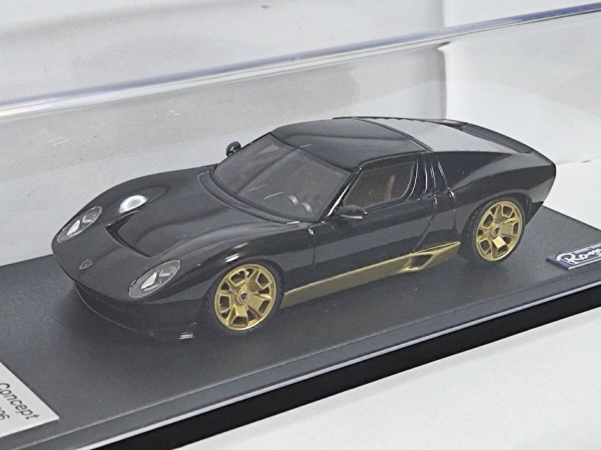 LookSmart 1/43【ロム特注】Lamborghini Miura Concept (Black/Gold) /ルックスマート/ランボルギーニ ミウラ コンセプト/メイクアップ等_画像1