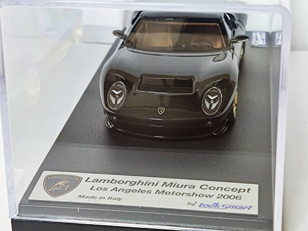 LookSmart 1/43【ロム特注】Lamborghini Miura Concept (Black/Gold) /ルックスマート/ランボルギーニ ミウラ コンセプト/メイクアップ等_画像6