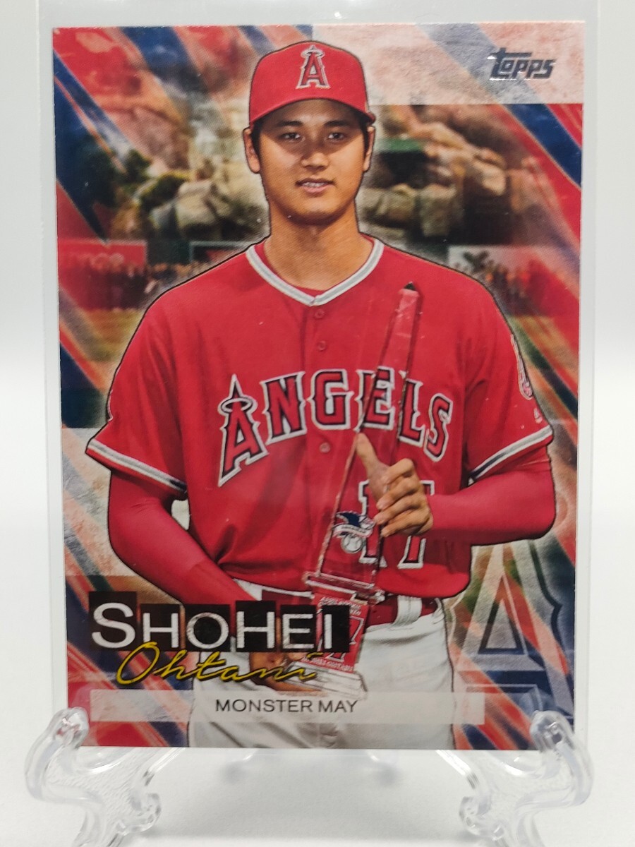 【2年目／インサート】大谷翔平、ルーキーイヤー4月月間最優秀新人賞 - 2019 Topps Update Series #SO-10 Player Highlightsの画像1