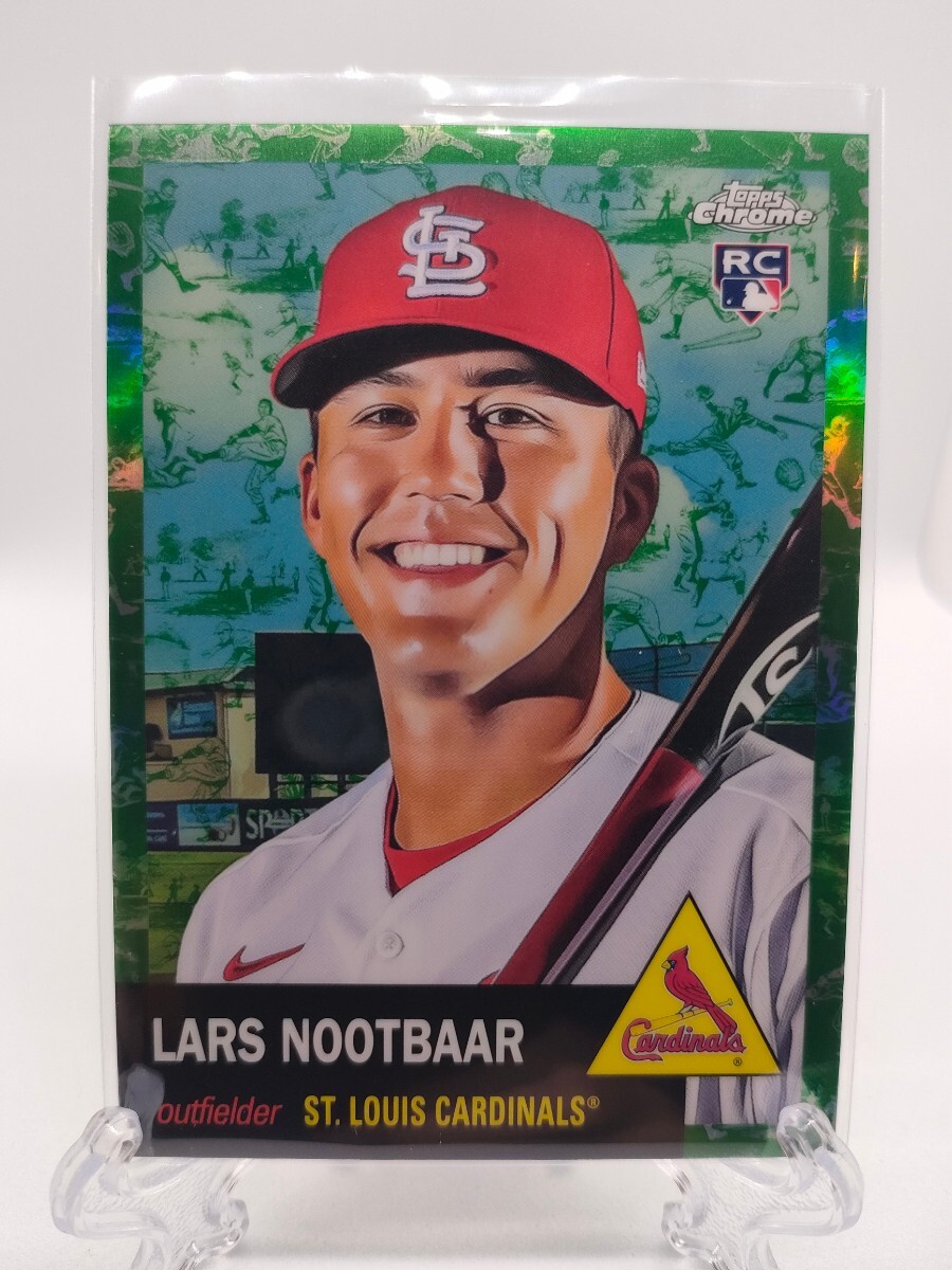 【99シリ／ルーキーカード／White Green】ヌートバー - 2022 Topps Chrome Platinum Anniversary #393 ～大谷翔平選手とWBCで共闘～_画像1