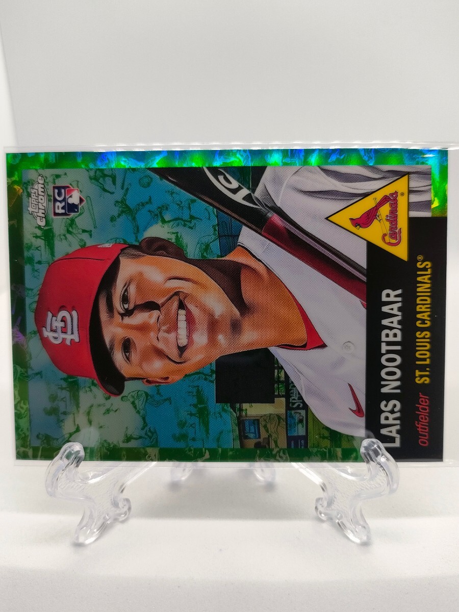 【99シリ／ルーキーカード／White Green】ヌートバー - 2022 Topps Chrome Platinum Anniversary #393 ～大谷翔平選手とWBCで共闘～_画像3