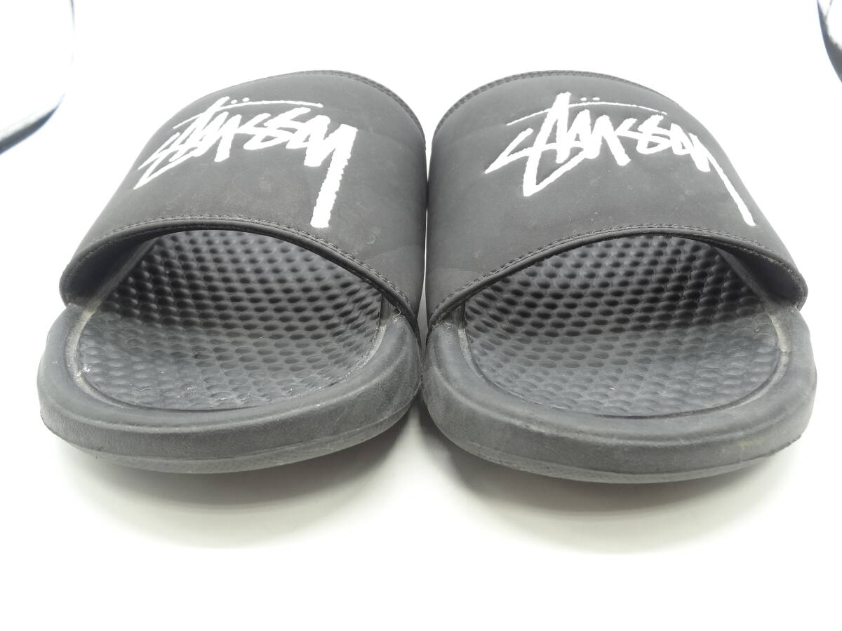 ☆コラボ☆#1245 ナイキ×ステューシー NIKE×Stussy サンダル ベナッシ ビーチサンダル 黒 27cm 中古 現状品_画像5