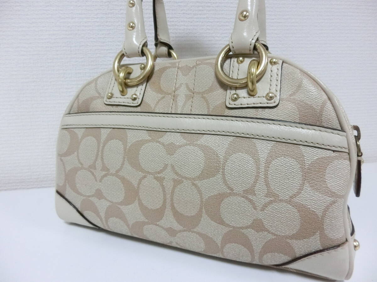 ◆COACH◆コーチ #1389 シグネチャーボストンバッグ ハンドバッグ ピンク L0869-13194 中古品_画像4