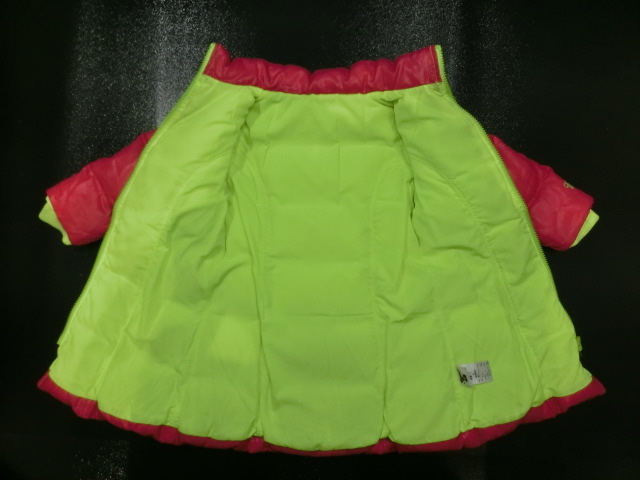 FO Kids 95 down coat neon yellow passion pink 