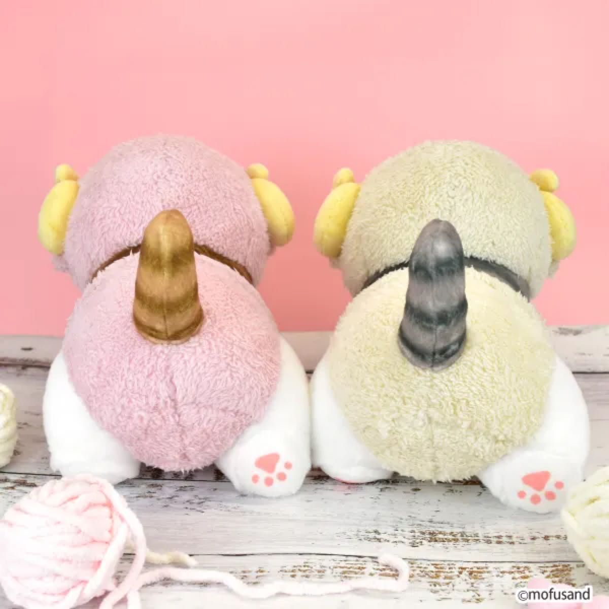 ひつじにゃん&ミツバチにゃんBIGぬいぐるみ～ダッシュ！～　4点セット ぬいぐるみ mofusand モフサンド