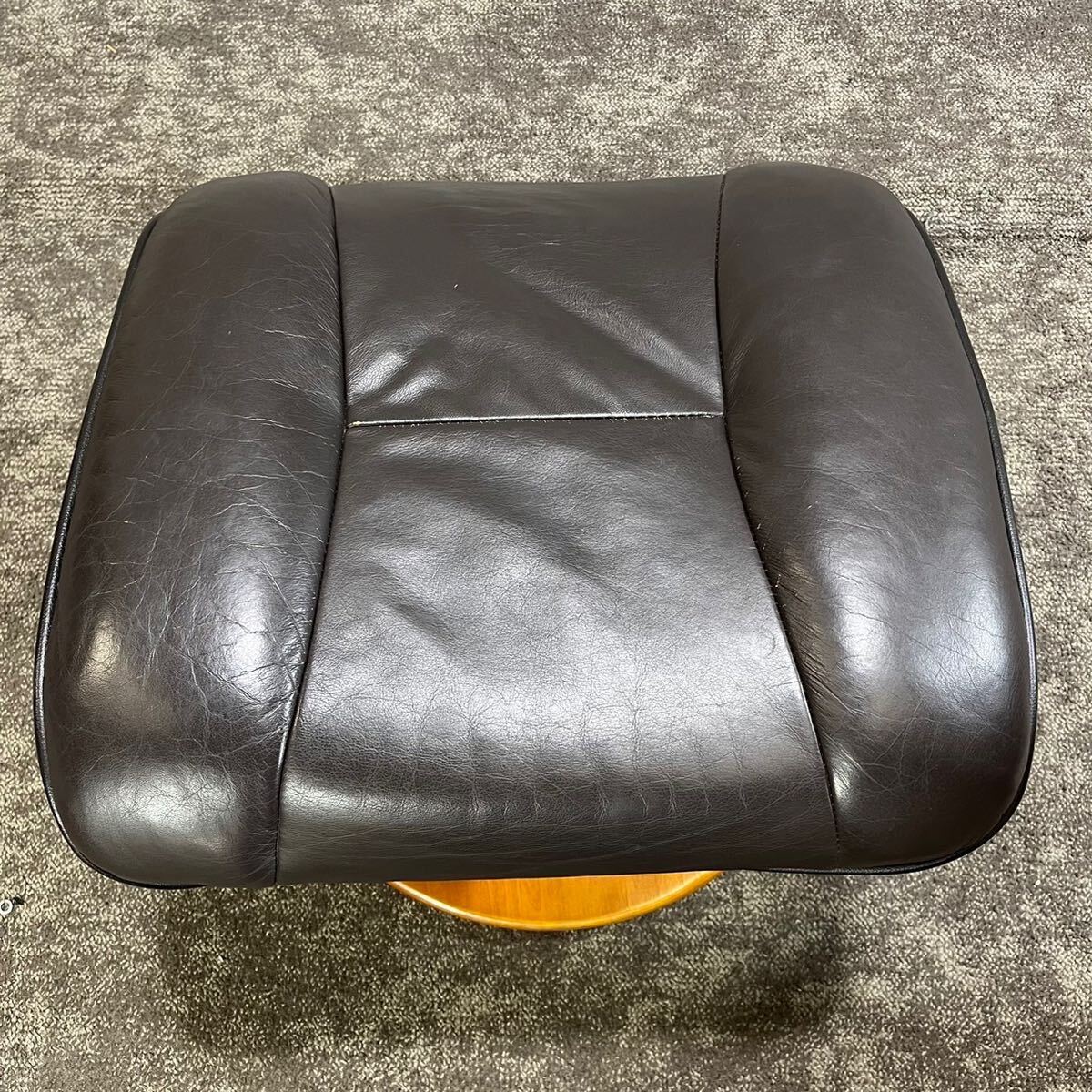  reclining chair leather high back ottoman furniture T026