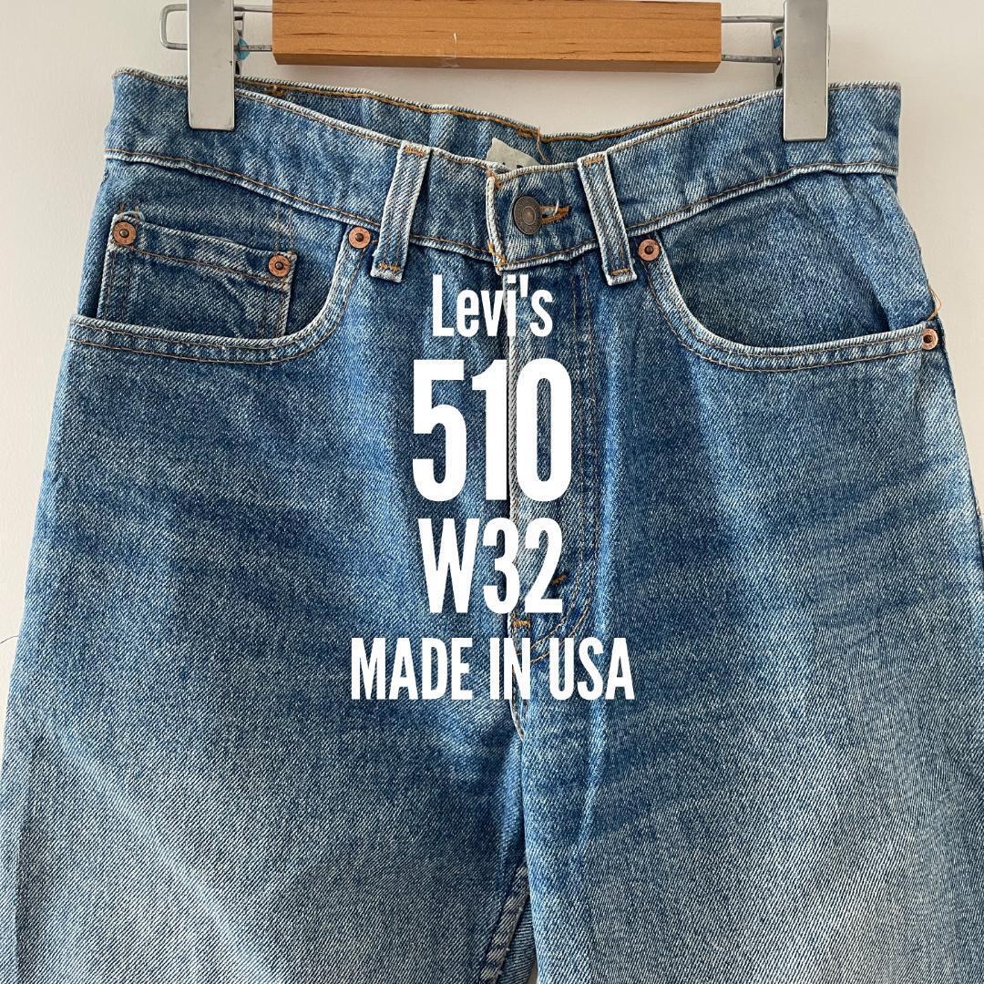 LE13 90s Levi's 510 Denim USA производства джинсы W30