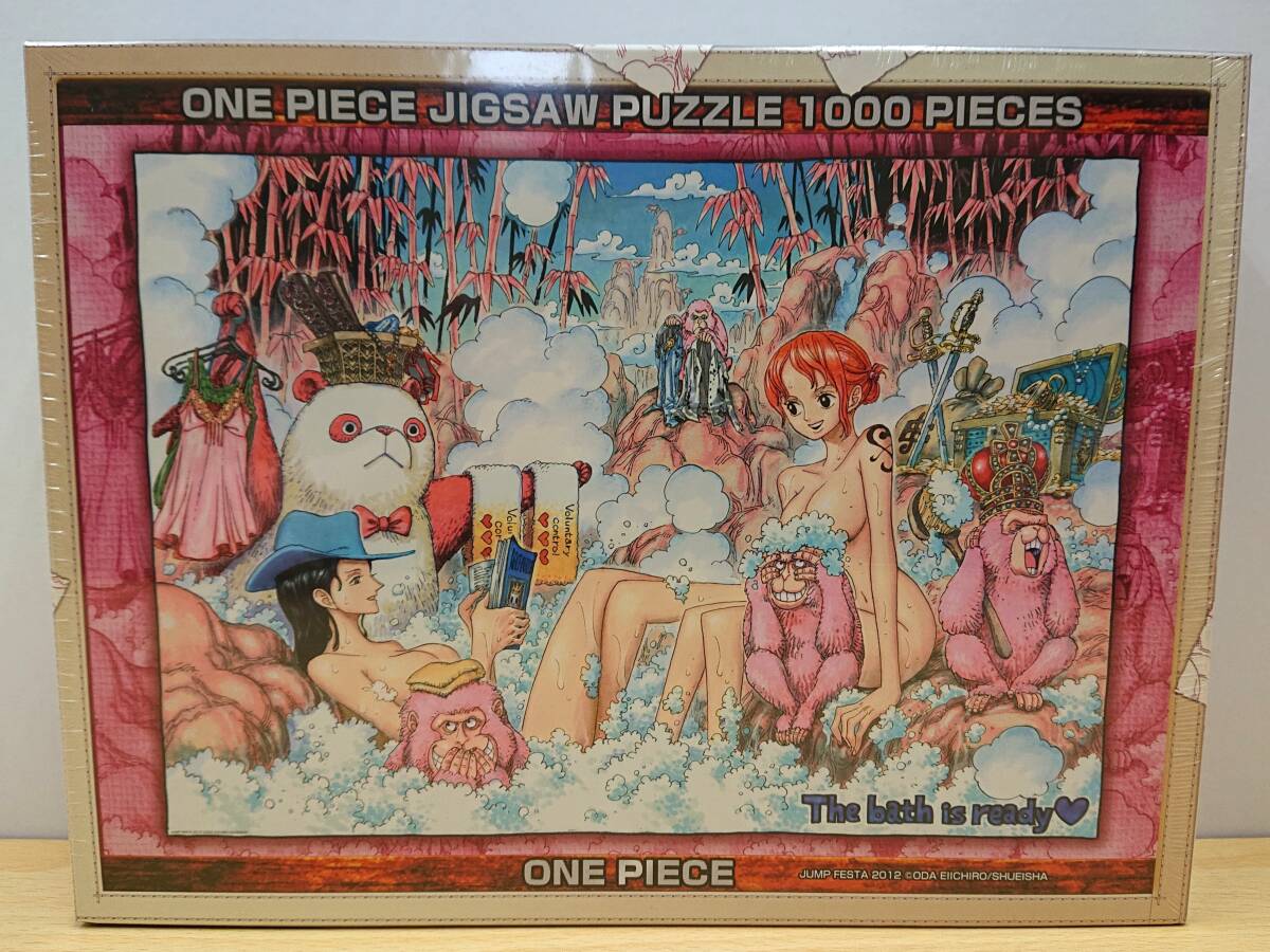 076 C-041/ unopened ONE PIECE One-piece Jump fe start jigsaw puzzle 1000 piece [ flower road ] [The bath is ready] 2 point set 
