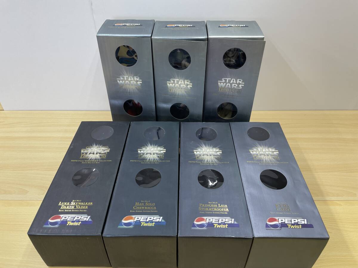 090 A-729/1 иен старт!! [ текущее состояние товар ] STAR WARS EPISODE Ⅲ Звездные войны Pepsi звук большой колпак комплект 7 вида комплект No.1~No.7