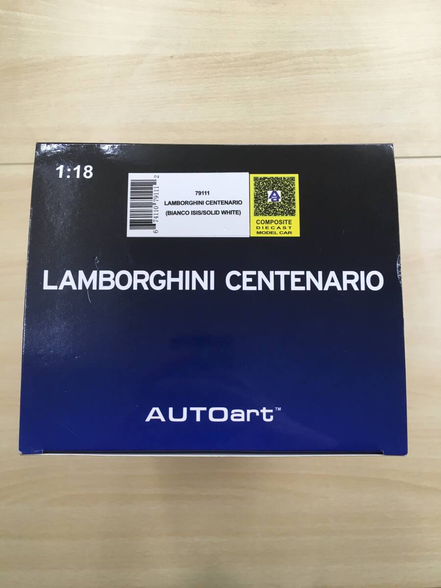 119 T-198/AUTOart オートアート 1/18 Lamborghini ランボルギーニ Centenario チェンテナリオ SOLD WHITE 79111の画像2