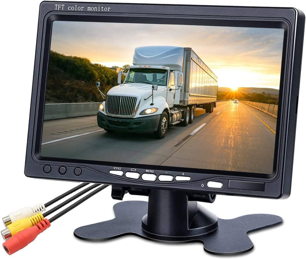 7 -inch on dash liquid crystal monitor 12~24V DVD video for car remote control change possibility power supply direct connection type back camera image 2 system input 800*480