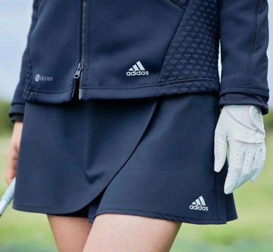 アディダス adidas ゴルフ WIND.RDY ストレッチ ラップスカート レディース ウェア スカート ネイビー  M 新品