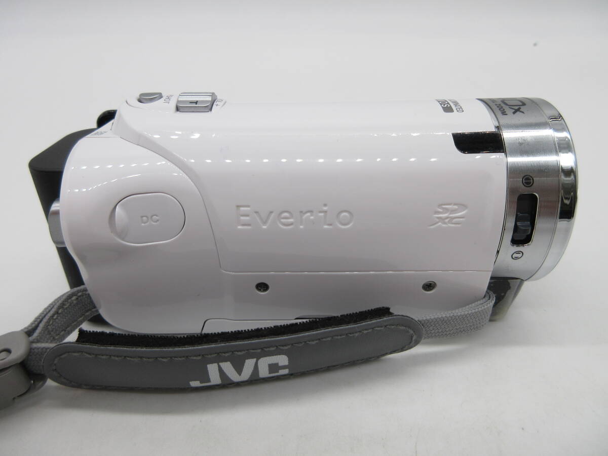 【★１円～★現状販売！】[U8280]ビデオカメラ JVC Everio GZ-E180-W ★電源入り起動のみ確認しました！★の画像4