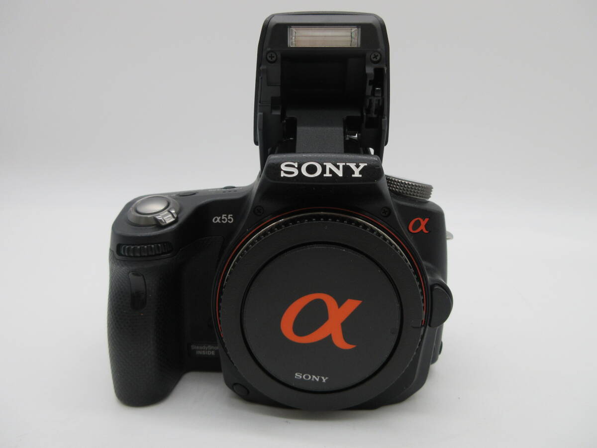 【★１円～★現状販売！】[U8414]デジタル一眼レフカメラ SONY α55 (SLT-A55V) ボディのみ ★電源入りました！★_画像2