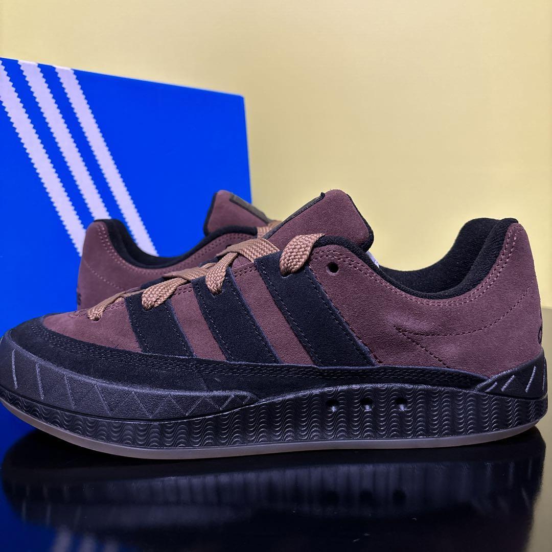 27.5cm ★ 新品 アディダス オリジナルス アディマティック オーバーン スニーカー 茶 ガムソール スエード ADIDAS ADIMATIC AUBURN HQ6903_画像2