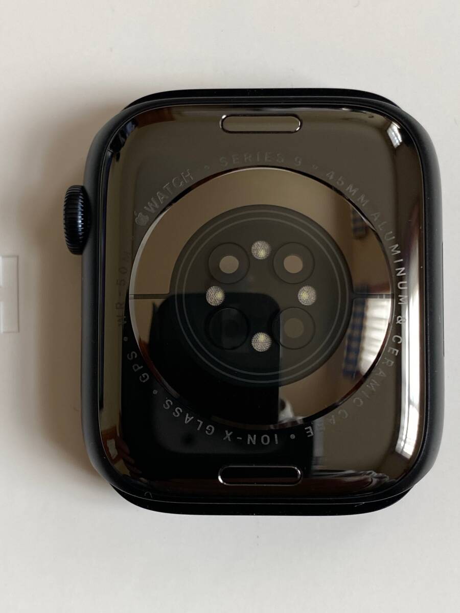 ★☆1円スタート超美品 Apple Watch Series9 ミッドナイトアルミ ミラレーゼループ GPS 45ｍｍ ベルト6本付（純正１＋社外５）の画像2
