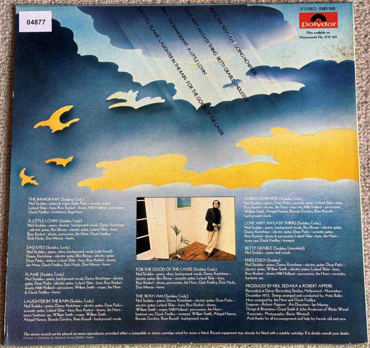 Neil Sedaka『Laughter In The Rain』LP Soft Rock ソフトロック_画像2