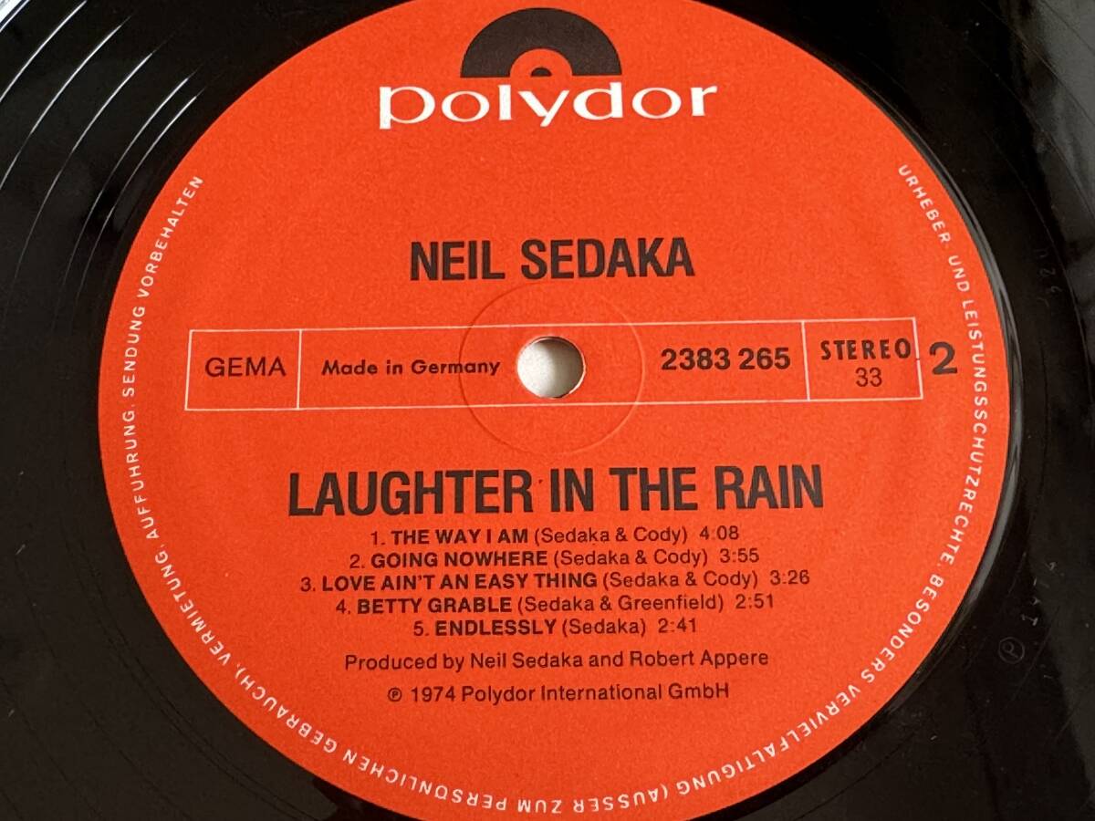 Neil Sedaka『Laughter In The Rain』LP Soft Rock ソフトロック_画像4