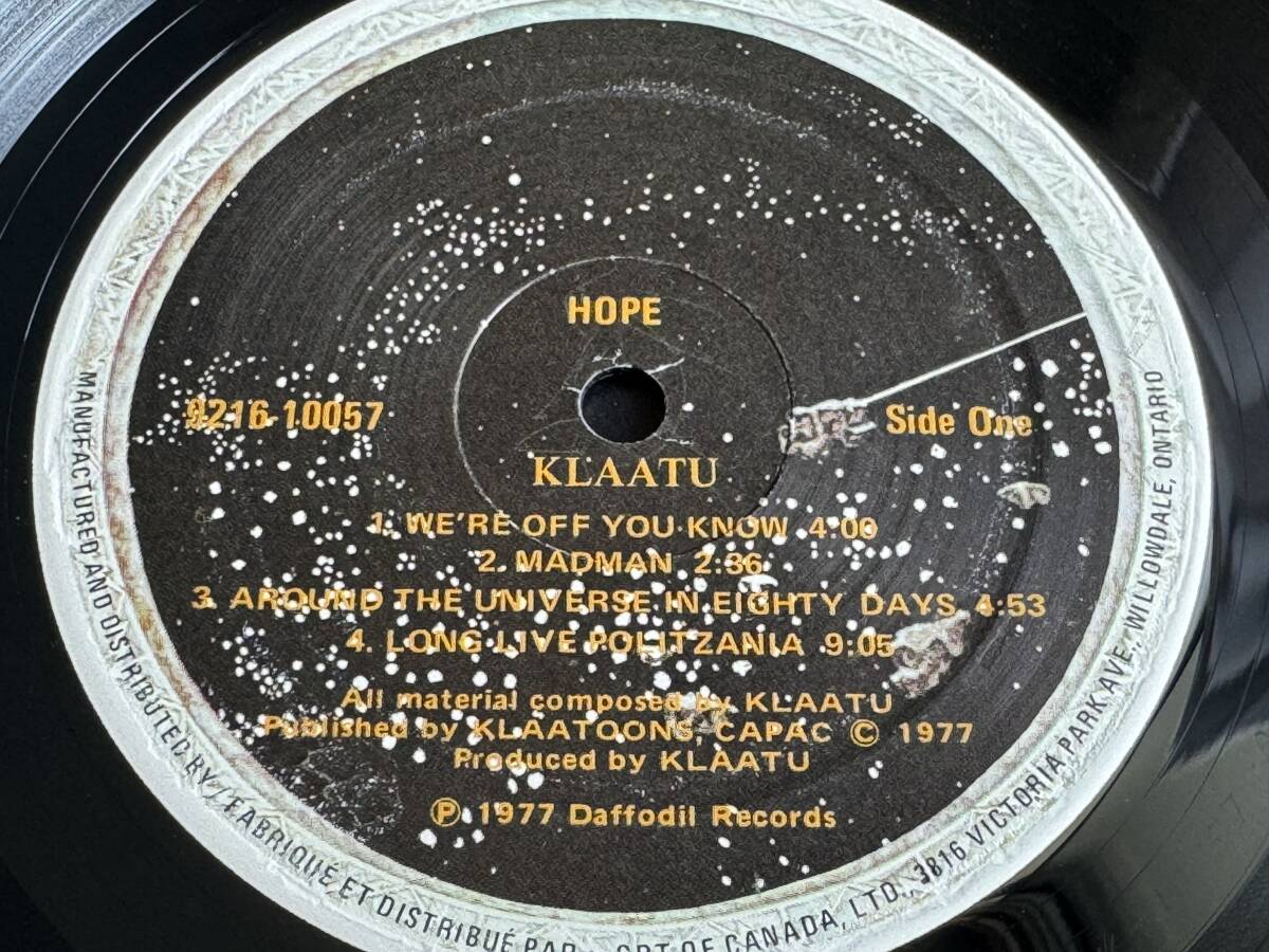 Klaatu『Hope』LP_画像4
