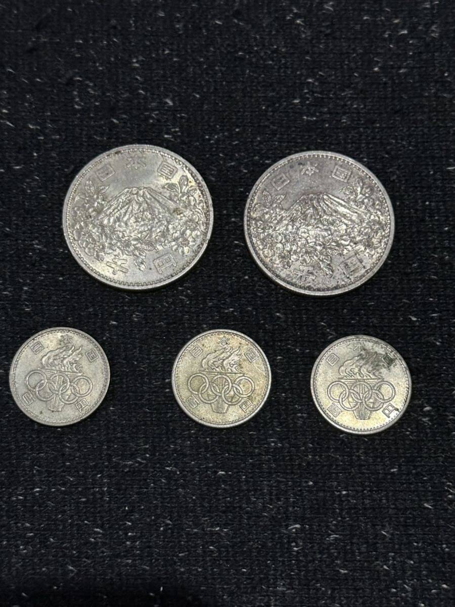 東京オリンピック記念1000円銀貨2枚・100円銀貨3枚・計5枚セットの画像2
