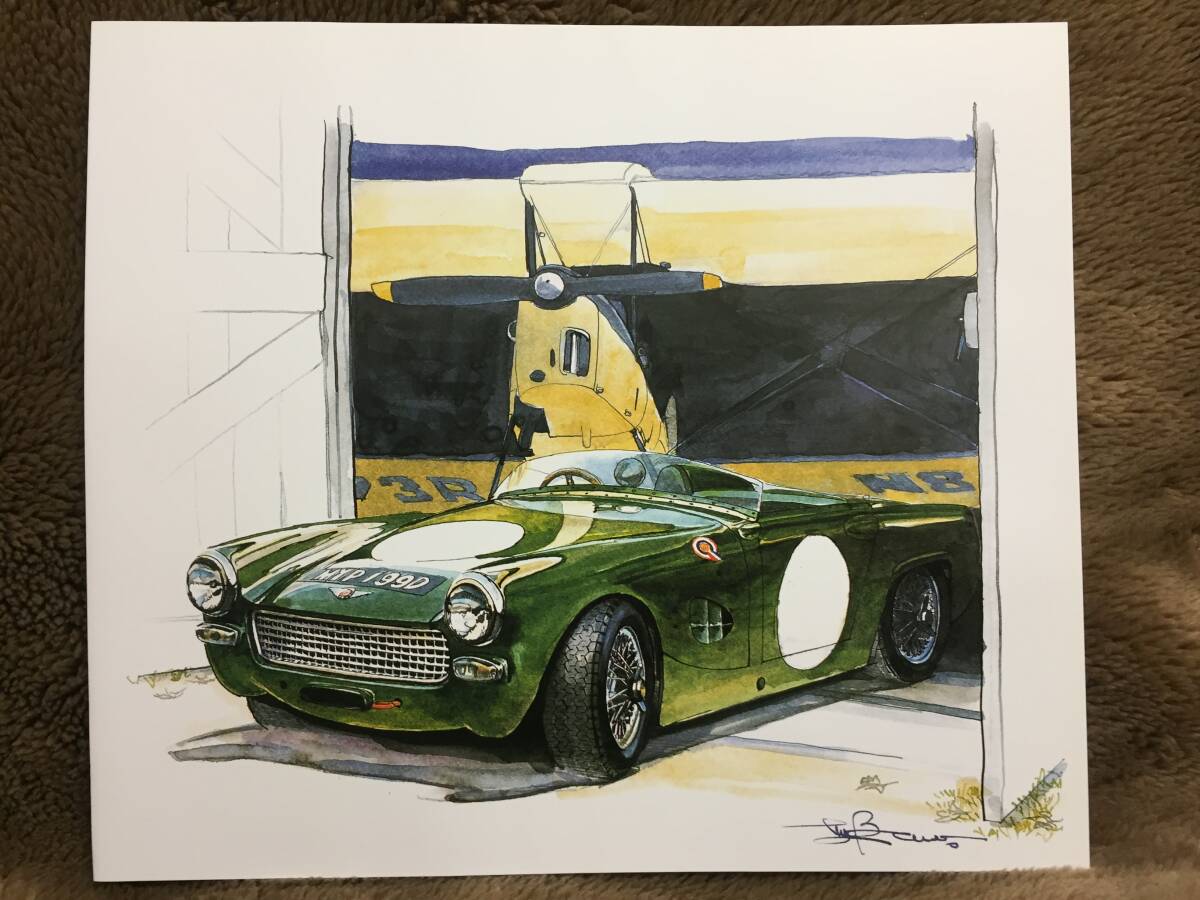 【正規品 絶版】Bowイラスト オースチン ヒーレー スプライト Mk-Ⅲ カーマガジン 297 Austin Healey Sprite Mk-Ⅲ クラシックカー 旧車 絵