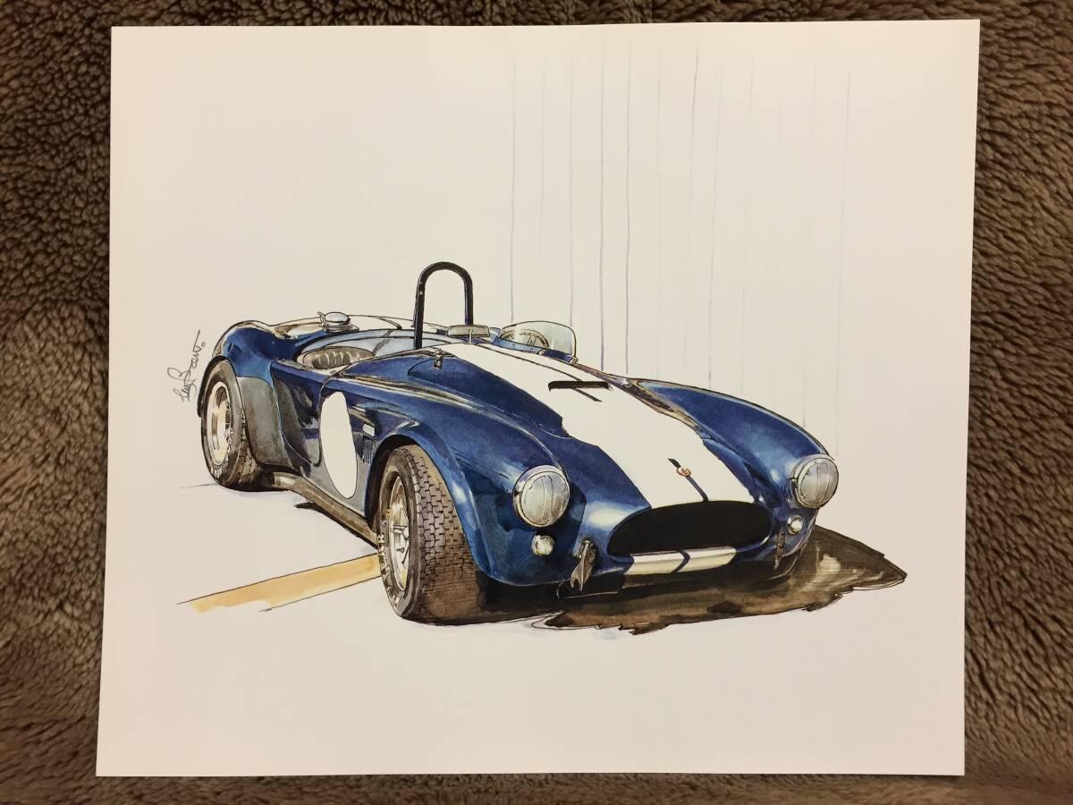 【正規品 絶版】Bowイラスト シェルビーコブラ289 レーシング カーマガジン 118 Shelby Cobra289 Racing クラシックカー 旧車 絵の画像2